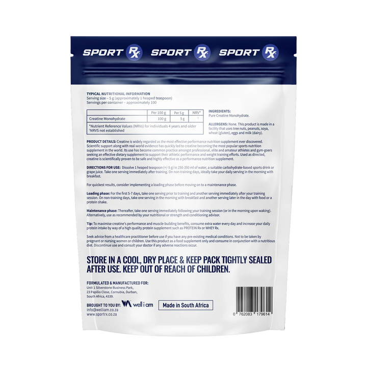 Sport Rx 100% Pure Creatine Monohydrate