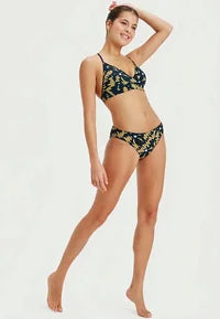 ROXY ACTIVE TRI - Anthracite Big Flowers