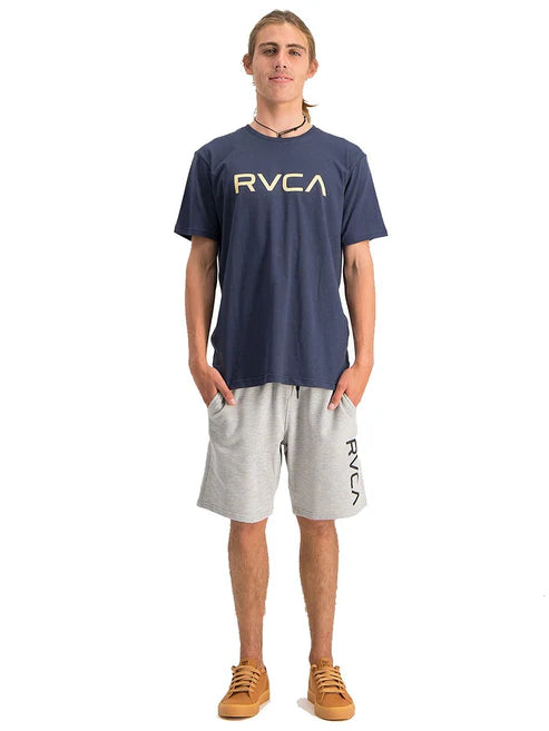 Big Rvca Tee - Gold Logo/Navy