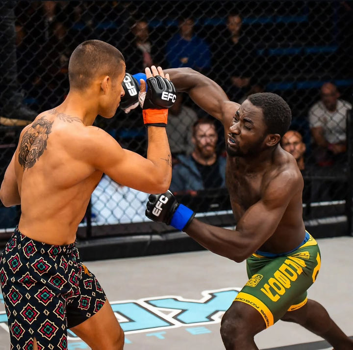 Bad Boy Fight Shorts-Green & Gold