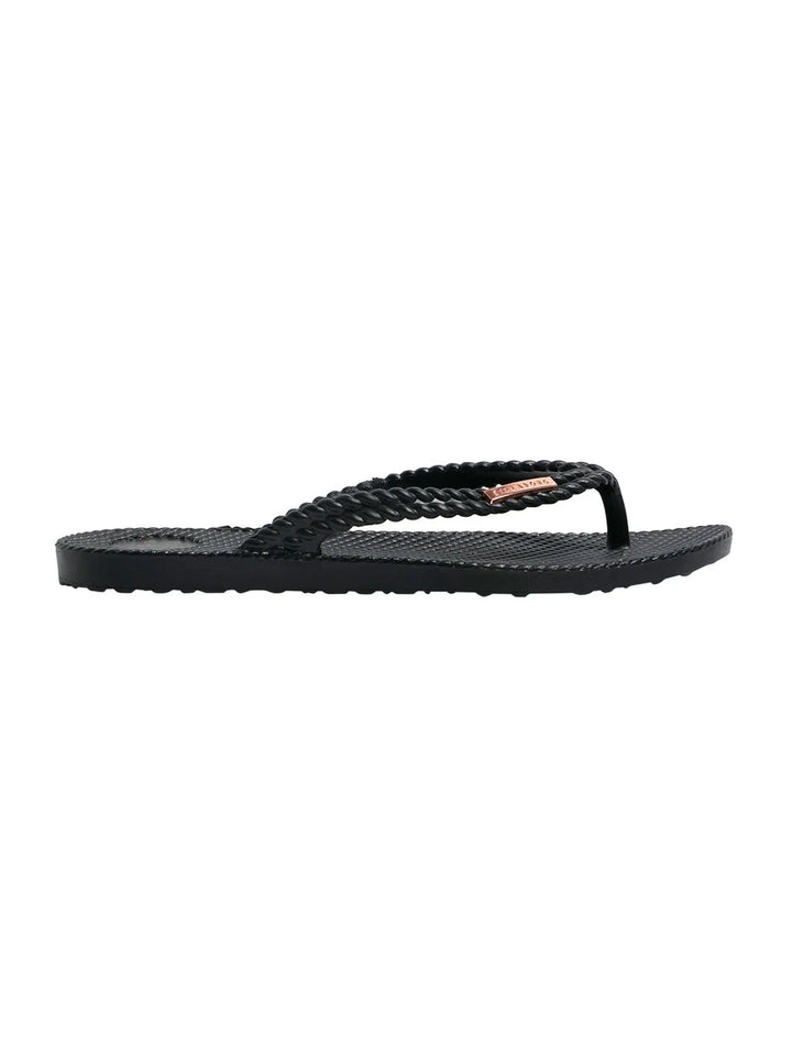 Kick Back Thong - Black / Rose Gold
