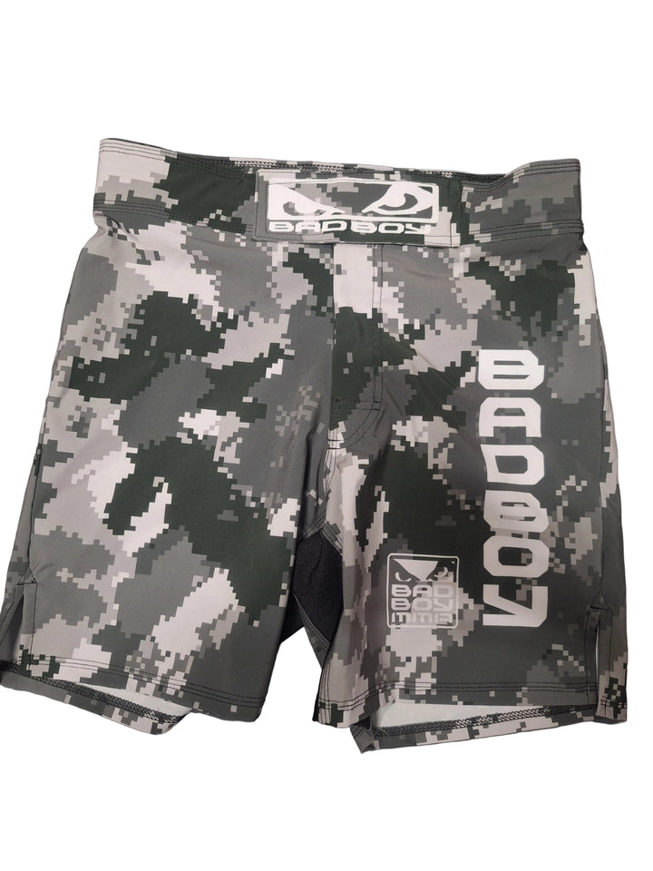 BADBOY FIGHT SHORTS GREY CAMO