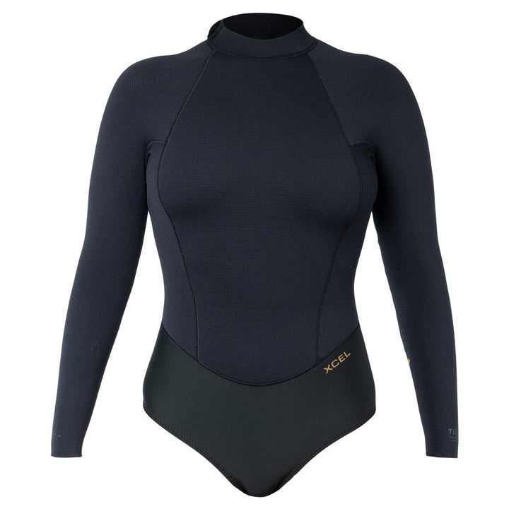 XCEL WOMENS COMP+ L/S BACK ZIP SS 2/1.5MM