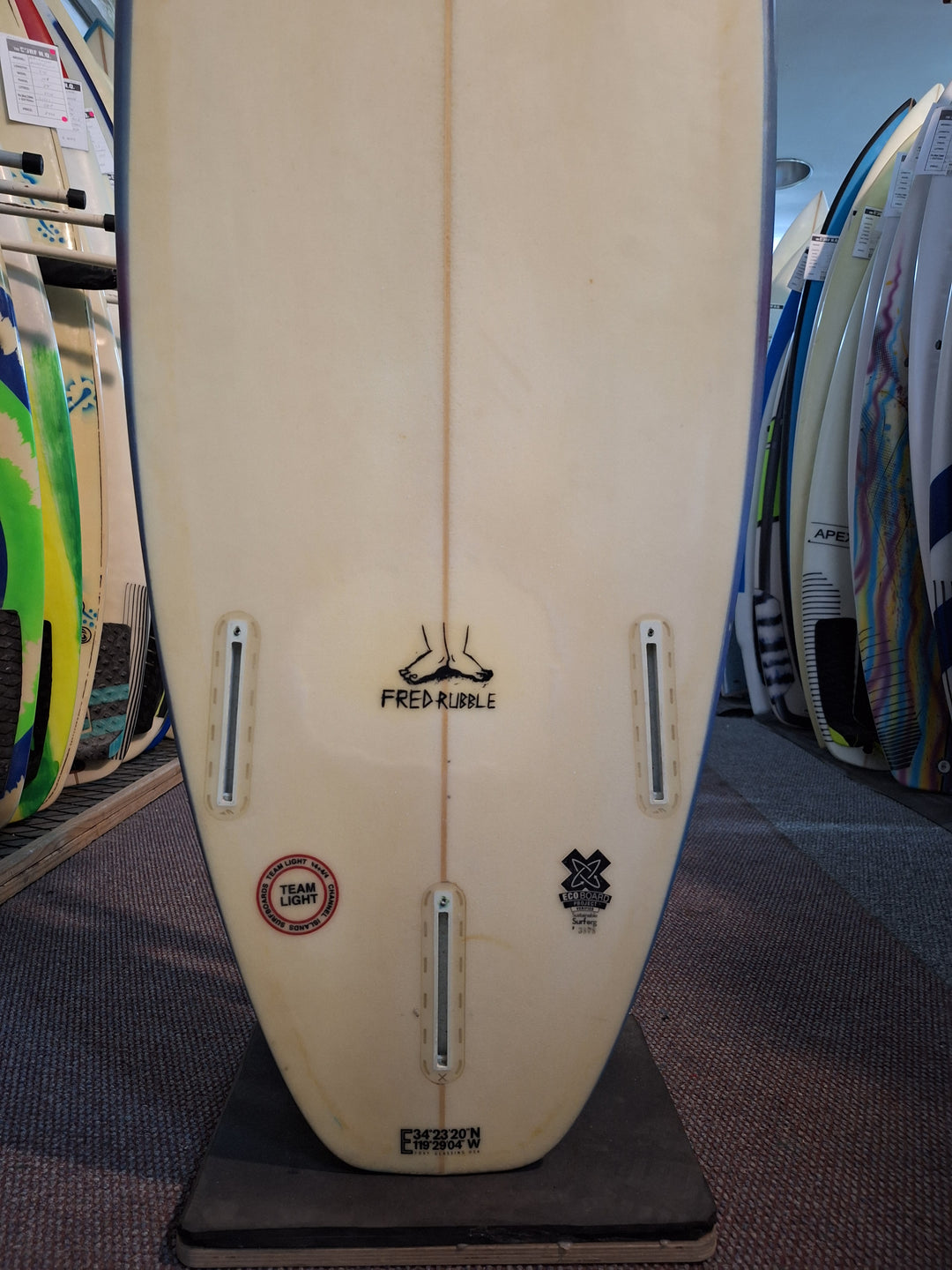AL MERRICK PU FRED RUBBLE 5'9 X 18 3/4" X 2 5/16" = 25.8L