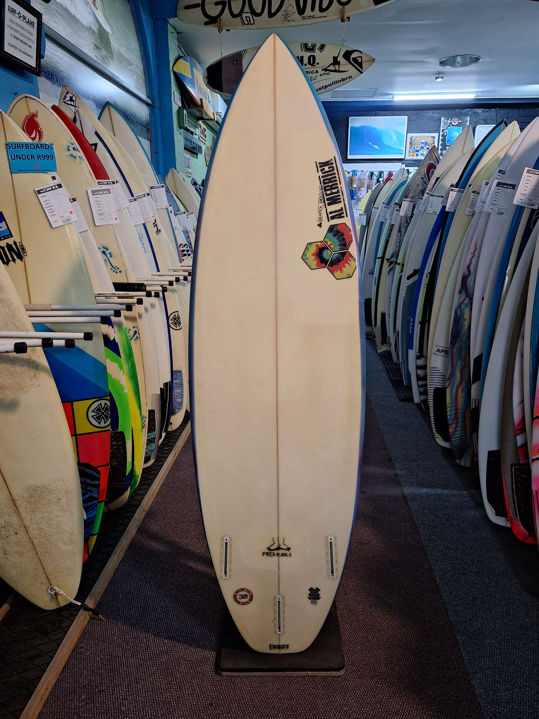 AL MERRICK PU FRED RUBBLE 5'9 X 18 3/4" X 2 5/16" = 25.8L